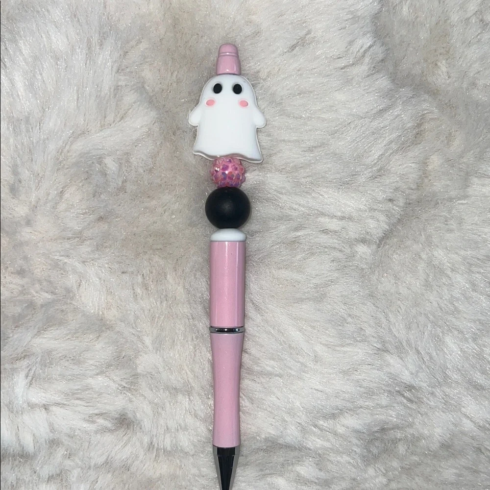 Cute Ghost Themed Pink Pen